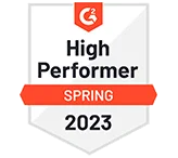 G2 High Performer 2023 recognition
